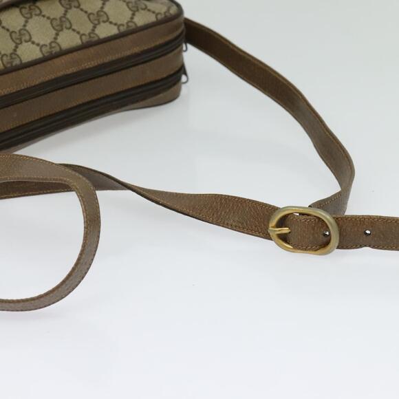 GUCCI GG Supreme Web Sherry Line Bag Pvc Beige Gold 904 02 049 - Picture 7 of 16
